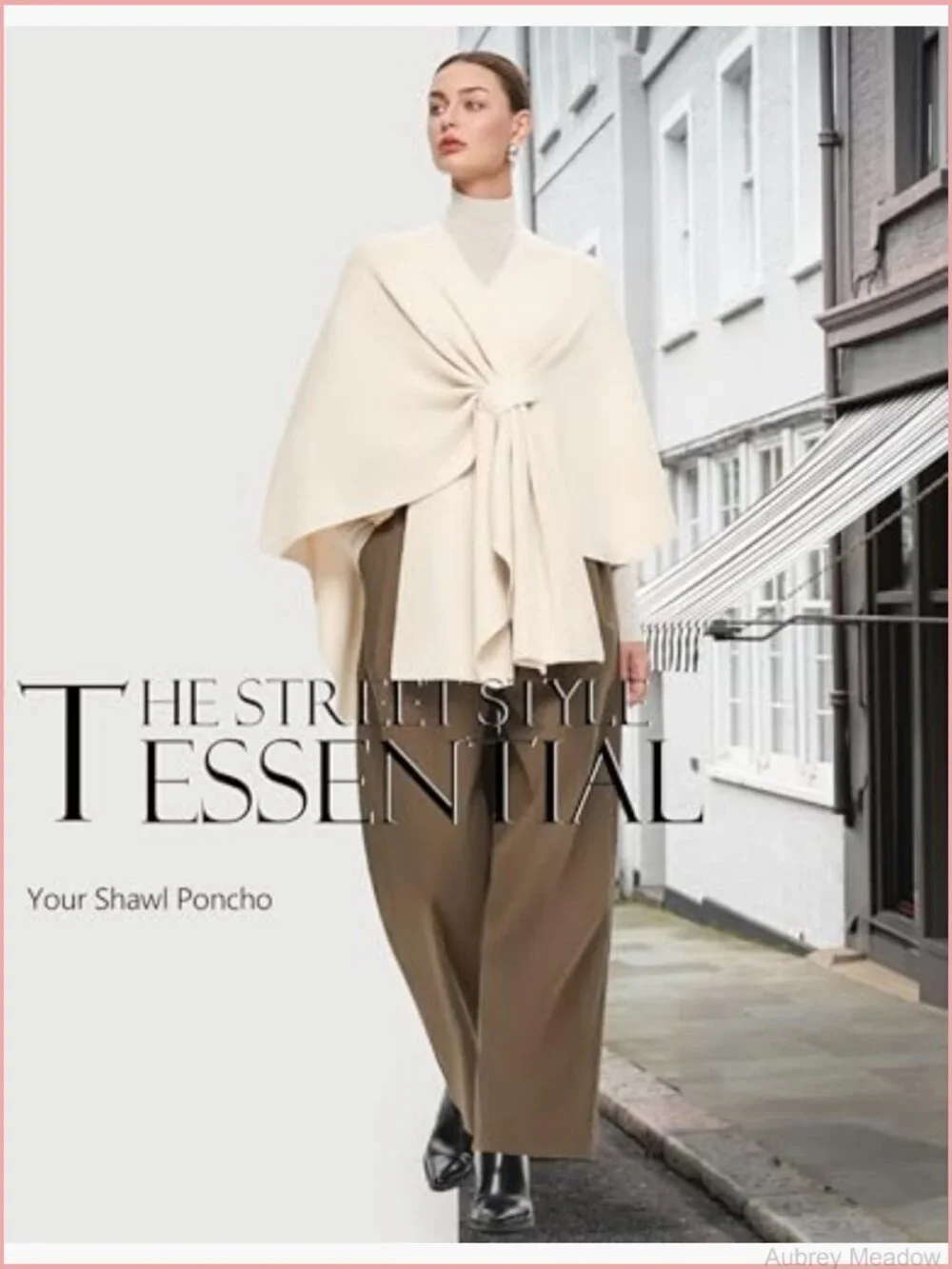 Elegant Shawl Wrap Poncho Open Front Soft Versatile Knit